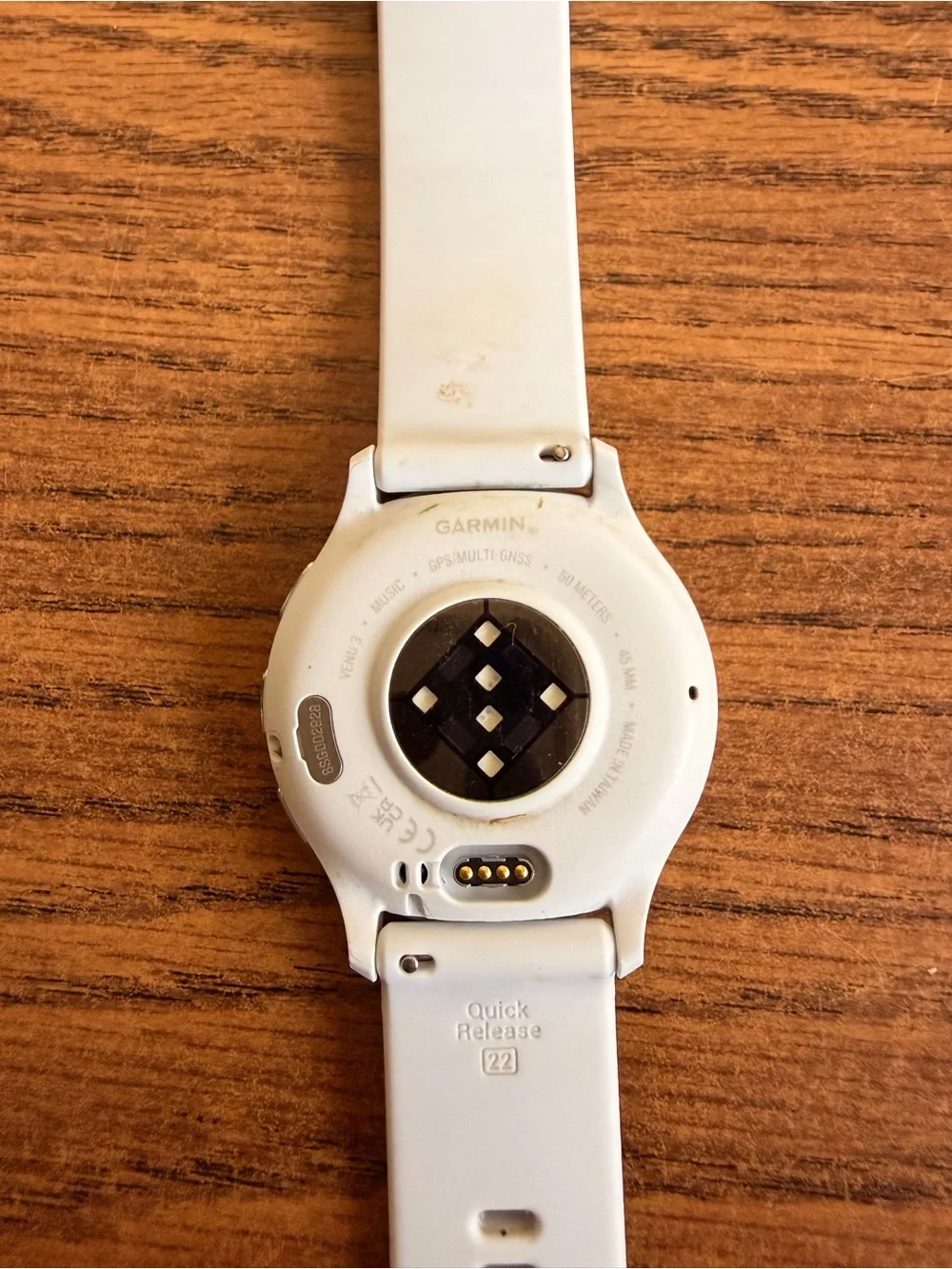 Garmin White Silicone Smartwatch with Activity Display